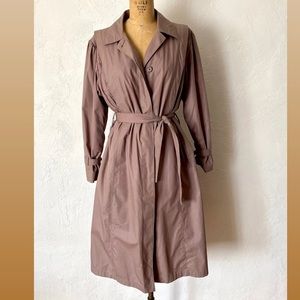 SOLD Vintage London Fog Purple Detachable Fleece Lined Trench Coat